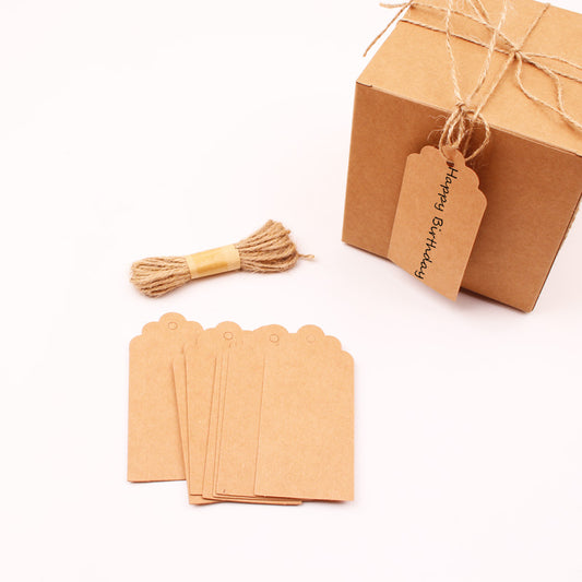DIY blank kraft paper hanging card clothing tag gift tag card pack 10 pieces